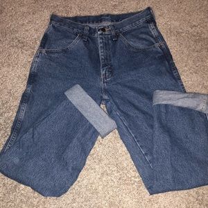 Vintage dark wash mom jean